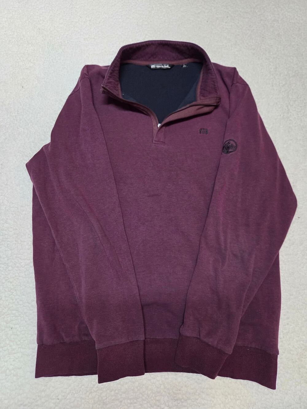 Men's Quarter-Zip Sweater in Burgundy